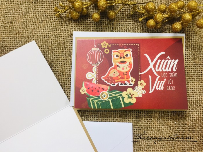 Thiệp in Tết (10.5*15.5cm) - Mẫu 4